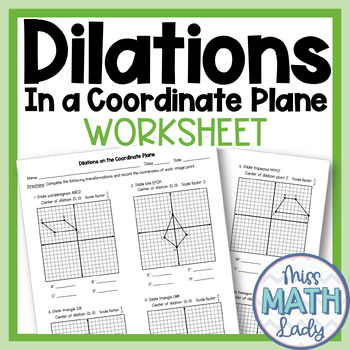 Preview of FREE Dilations on the Coordinate Plane Worksheet