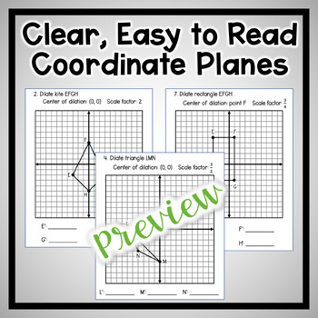 dilations on the coordinate plane answer key homework 7