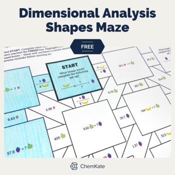 Preview of Free: Dimensional Analysis Unit Conversion Intro Bellringer and Maze | Digital
