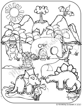 Dinosaurs Coloring Page Worksheets Teaching Resources Tpt