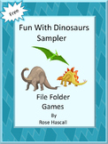 FREE-Dinosaurs File Folders Games Sampler, Autism, Preschool, PK,K