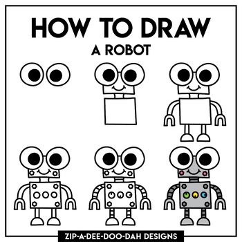 Preview of FREE Directed Drawing / How To Draw Series Day 2 {Zip-A-Dee-Doo-Dah Designs}