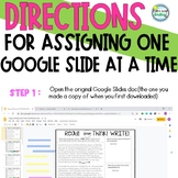 FREE Directions Separating and Assigning One Google Slide 