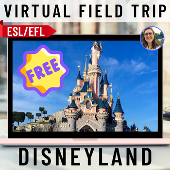 Preview of FREE Disneyland virtual field trip for kids ESL/EFL English