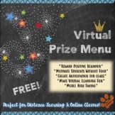 FREE Distance Learning Virtual Prize Menu: Positive Reward