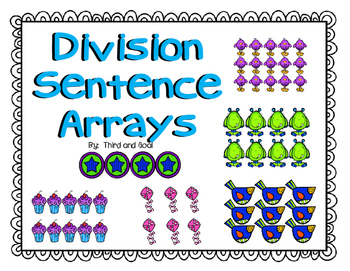 Division Array Task Cards By Third And Goal | Teachers Pay Teachers