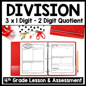 Preview of 3 Digit by 1 Digit Division Practice Worksheets, 4th Grade Long Division Review