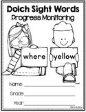 FREE Dolch Sight Words: Progress Monitoring Sheets and Fla