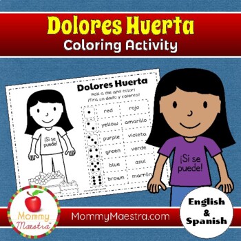 Preview of FREE Dolores Huerta Coloring Activity