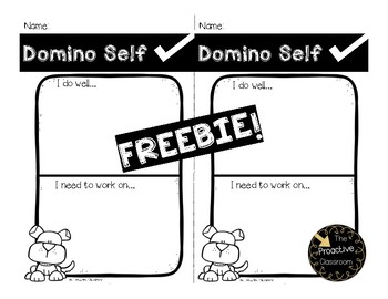 Preview of FREE Domino Self Check Self-Assessment Sheets