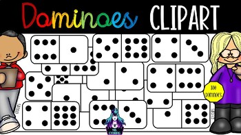 Preview of FREE Dominoes Clipart 1-10