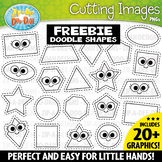 FREE Doodle 2D Shapes Cutting Images Clipart Set {Zip-A-De