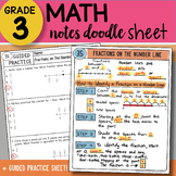 FREE Doodle Sheet - Fractions on a Number Line - EASY to U