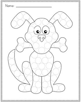 Free Dot Marker Activities Dog Cat Printable Freebie For Do A Dot Markers
