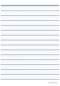 free dotted thirds lined paper a4 by kates klassroom tpt