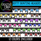 FREE Dotty Bunting Headers {Creative Clips Digital Clipart}