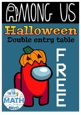 FREE - Double entry table - Among Us Halloween