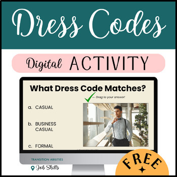 Preview of FREE Dress Codes ACTIVITY | Clothing Choices | Vocational SPED Job Skills