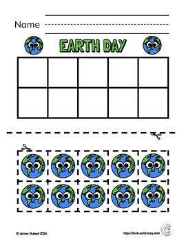 Preview of FREE - EARTH DAY Tens Frames and Counters - Kindergarten math, add, subtract