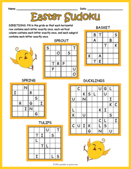 Sudoku per bambini worksheet