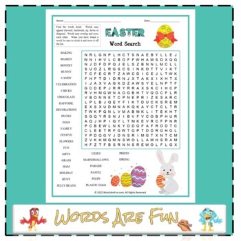 Preview of FREE EASTER Word Search Puzzle Handout Fun Activity