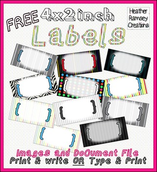 Preview of FREE EDITABLE Organizational Classroom Labels Stripes & Brackets