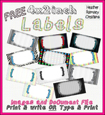 FREE EDITABLE Organizational Classroom Labels Stripes & Brackets