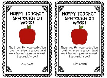 FREE EDITABLE Teacher Appreciation Gift Tag and Parent Appreciation ...
