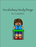 FREE ELA/ELL Vocabulary Study Bingo