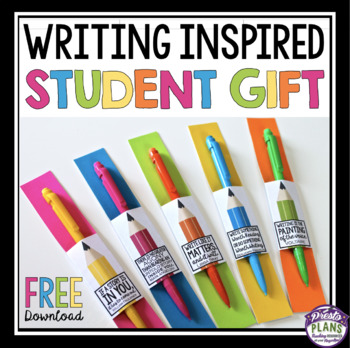 Preview of GIFT FOR STUDENTS: WRITING INSPIRED (BACK TO SCHOOL OR END OF THE YEAR)