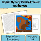 FREE ESL ELL Color By Number Mystery Picture for Autumn | 