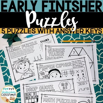 Preview of FREE! Early Finisher Puzzles for Upper Elementary
