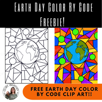 FREE Earth Day Color by Code Clip Art by Celias Creatives | TPT