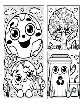 Preview of FREE! Earth Day Coloring-Printable Worksheets