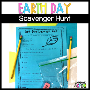 FREE Earth Day Outdoor Scavenger Hunt by Learning to Shine | TpT