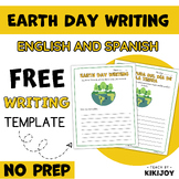 FREE Earth Day Writing Template-English & Spanish
