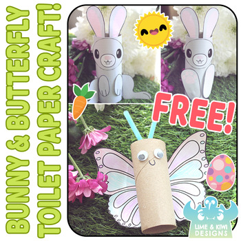 Free Easter Bunny And Butterfly Toilet Roll Craftivity Pack Personal Use Only