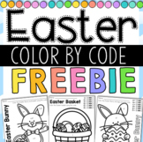 FREE Easter Coloring - Color by Code; number, alphabet and
