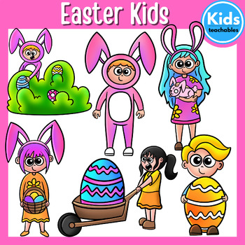 Preview of FREE Easter Kids Clipart
