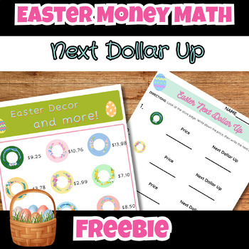 Preview of FREE Easter Next Dollar Up Life Skills Budget Shopping Money Math for Special Ed