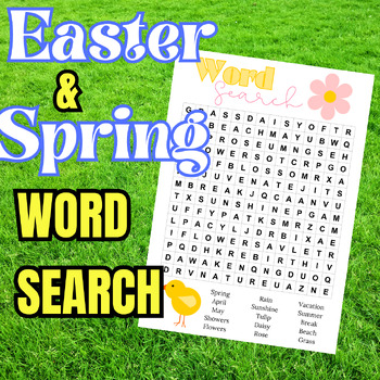 Preview of FREE Easter & Spring Word Search for Before or After Spring Break and Easter