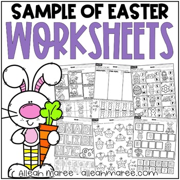 Preview of Easter Worksheets NO PREP Interactive Printables SAMPLE