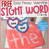 FREE ● Easy Peasy Valentine Sight Word Cards ● PreK, Kinde
