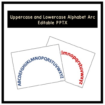 Preview of FREE Editable Alphabet Arc Uppercase and Lowercase PPTX