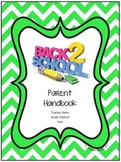 FREE Editable Back to School Parent Handbook