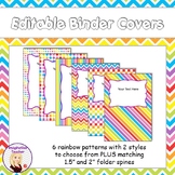 Editable Binder Covers - Rainbow