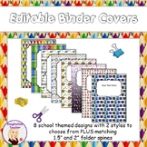 Editable Binder Covers - School themed