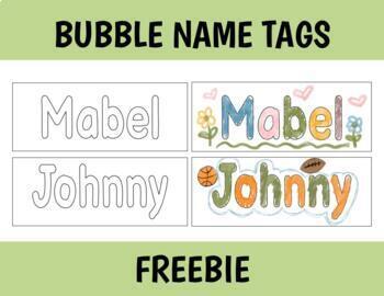 FREE Editable Bubble Name Tags by Mrs Rod | TPT