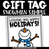 Free Editable Christmas Gift Tag Teacher Family Student