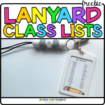 FREE Lanyard Class List or Schedule - Printable Editable Roster ID